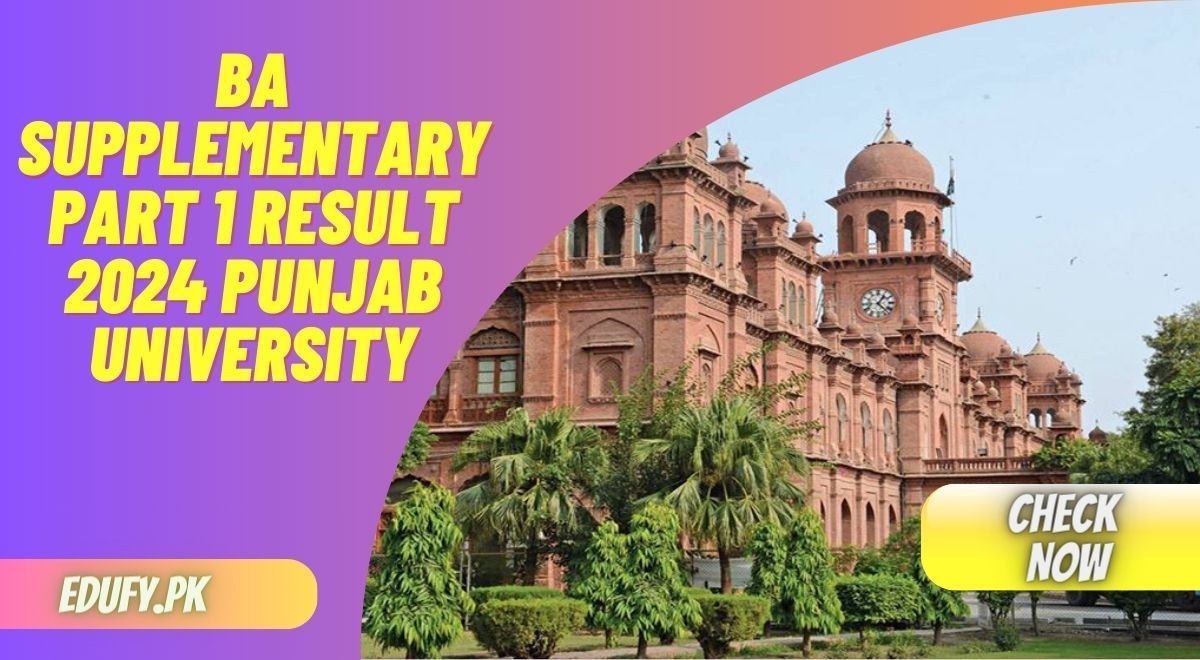 BA Supplementary Part 1 Result 2024 Punjab University