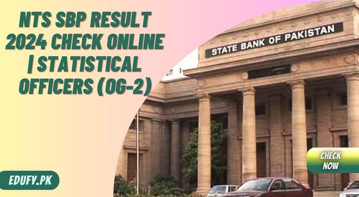 NTS SBP Result 2024 Check Online Statistical Officers (OG-2)