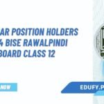 2nd Year Position Holders 2024 BISE Rawalpindi Board Class 12