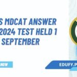 NUMS MDCAT Answer Key 2024 Download Test Held 1 September